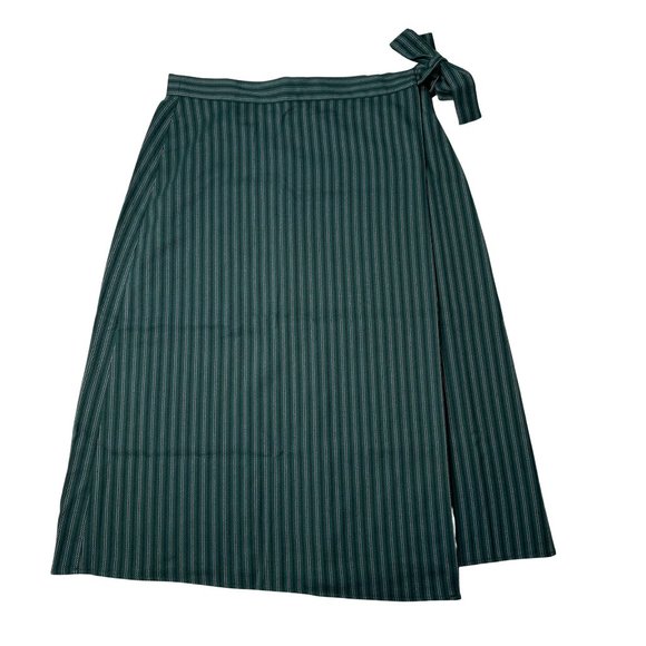 Ann Taylor Factory Green Wrap Skirt - Picture 2 of 14